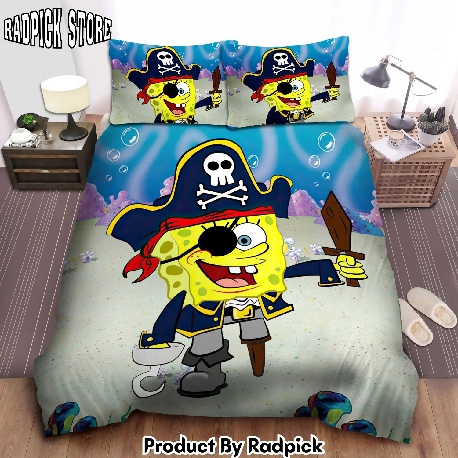 Radpick spongebob squarepants spongebob pirate bed sheets spread comforter duvet cover bedding sets rp3272065